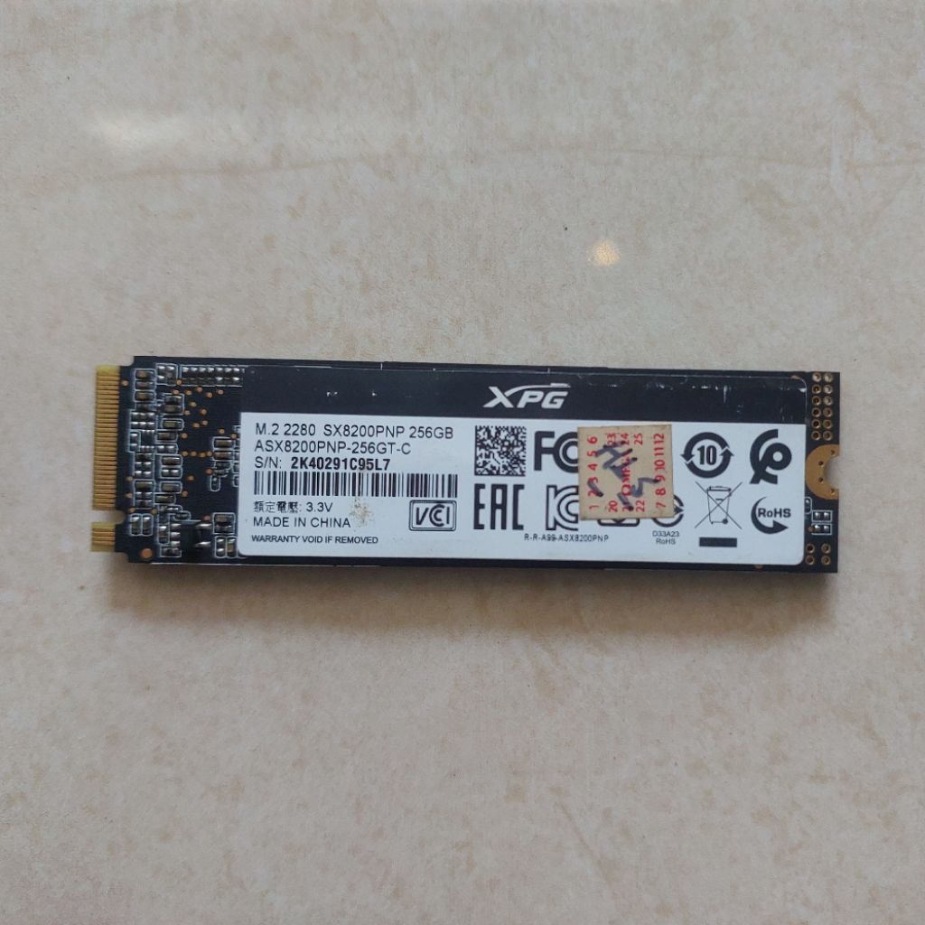 adata xpg sx8200pnp 256gb