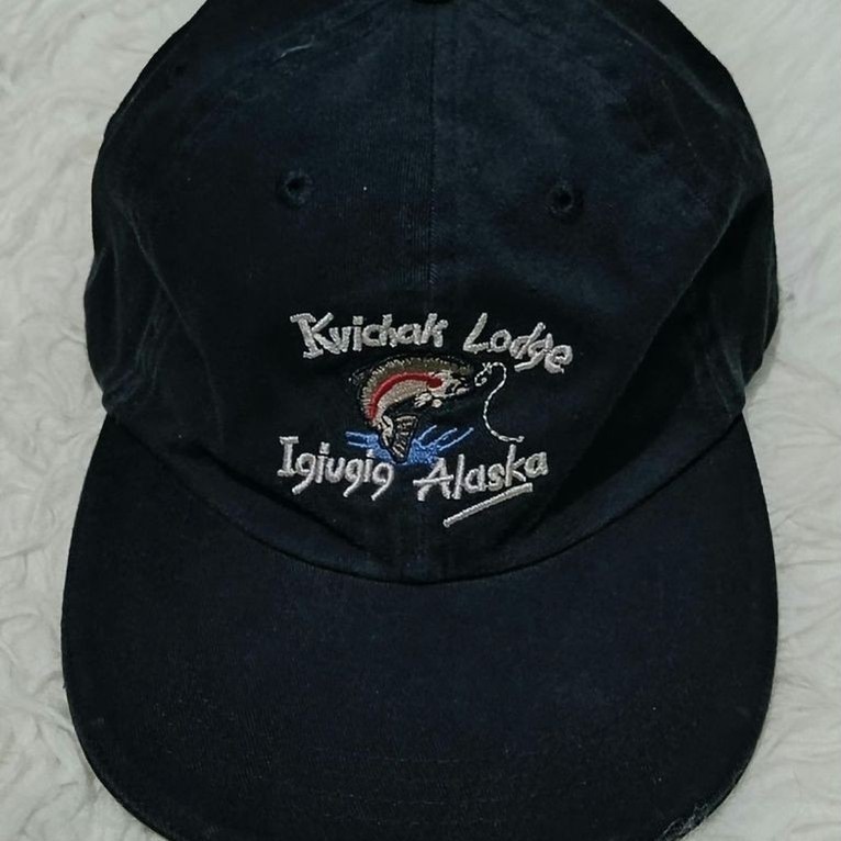 Topi mancing logo ikan bordir