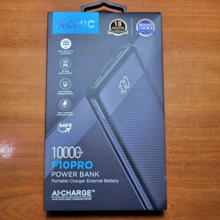 [NEW] ACMIC F10 Pro 10000mAh Slim 22.5W Fast Charging Type C