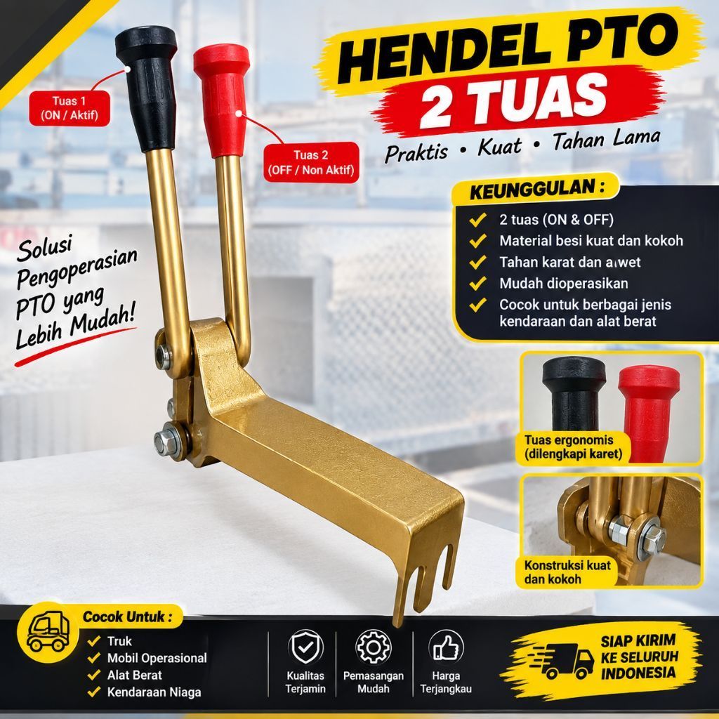HENDLE PTO 2 TUAS / PTO DUMP TRUK