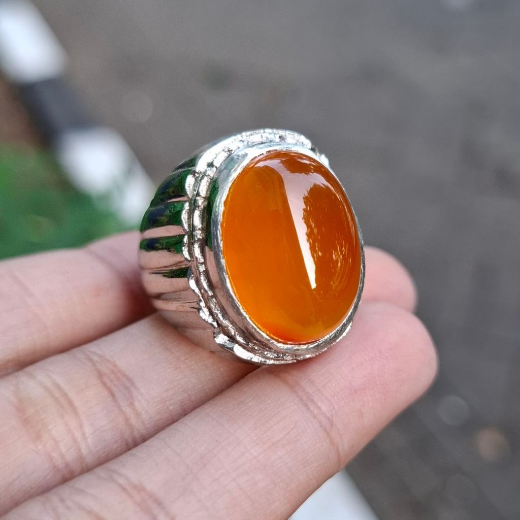 Cincin Batu Akik Solar Aceh Giwang Elegan Mewah