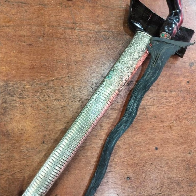 KERIS WARISAN BUDAYA MELAYU ALMUNIUM UKIR ORIGINAL