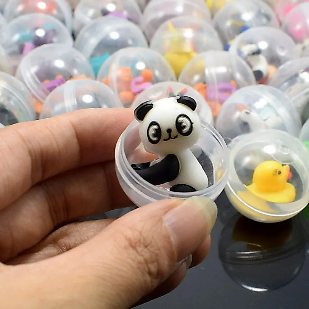 20PCS Gachapon Machine Transparent Gachapon Toys Creative Coin-Operated Gachapon with Random Doll