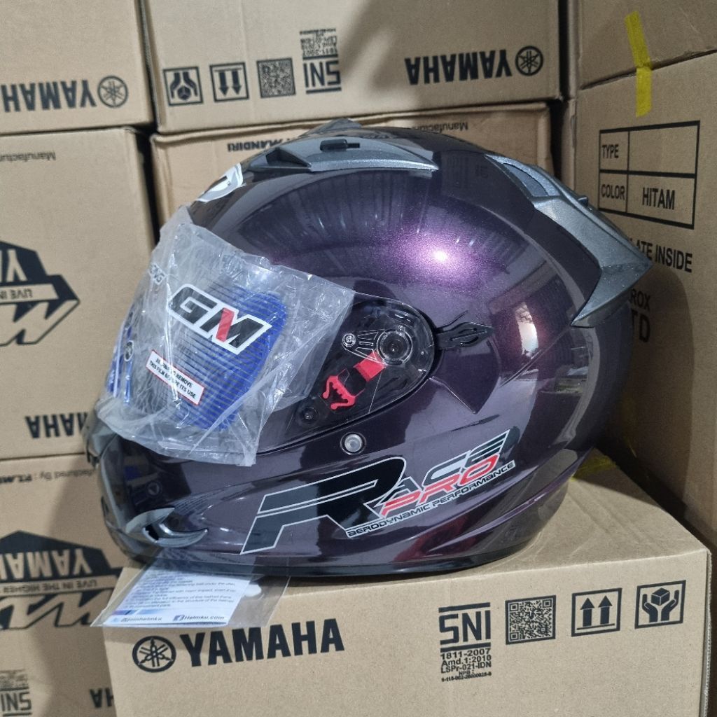 Helm GM Race Pro Full Face Ungu Tua Original