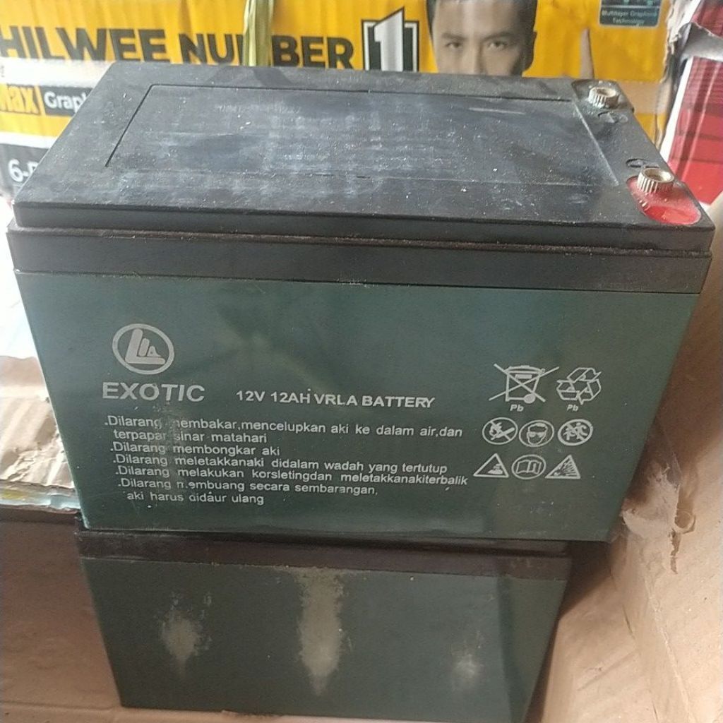Aki Sepeda Listrik original bekas 12v12AH