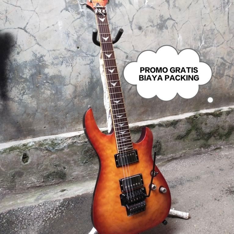 GITAR SHREDDER UP DOWN ORIGINAL MII MADE IN INDONESIA TREMOLO UPGRADE KE FLOYDROSE SPECIAL ORIGINAL 