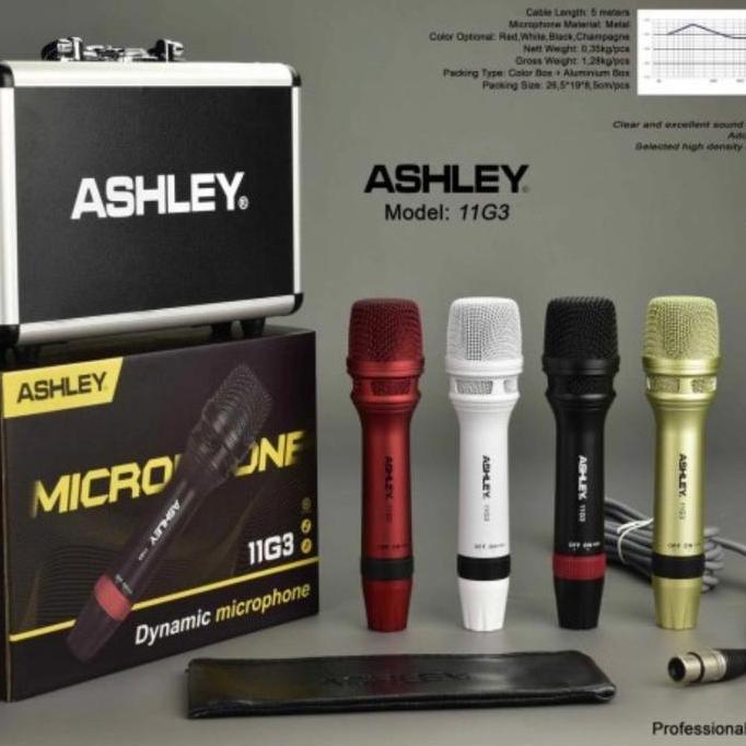 Musica- Mic Kabel Ashley 11G3 Free Koper Metal Microphone