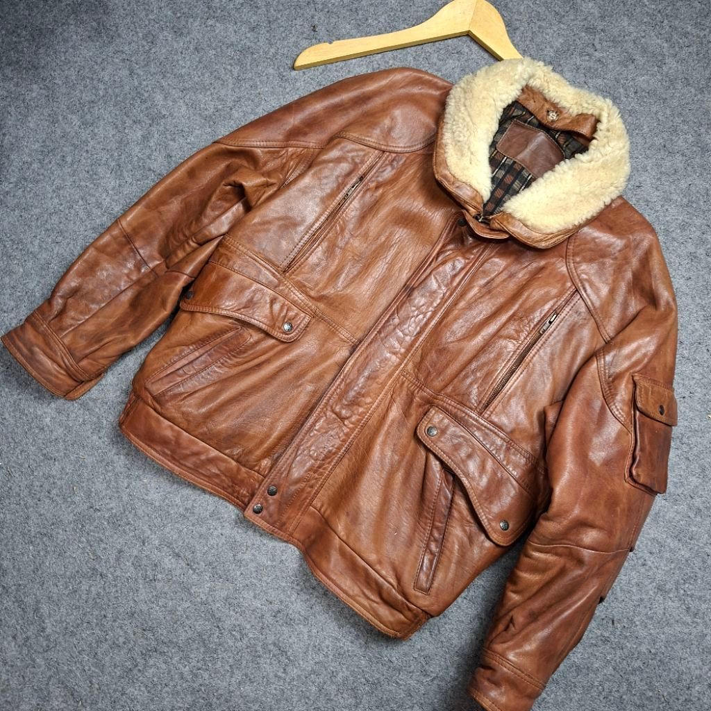 jaket pilot vintage kulit asli flight jacket ( LD 120 P 60 )