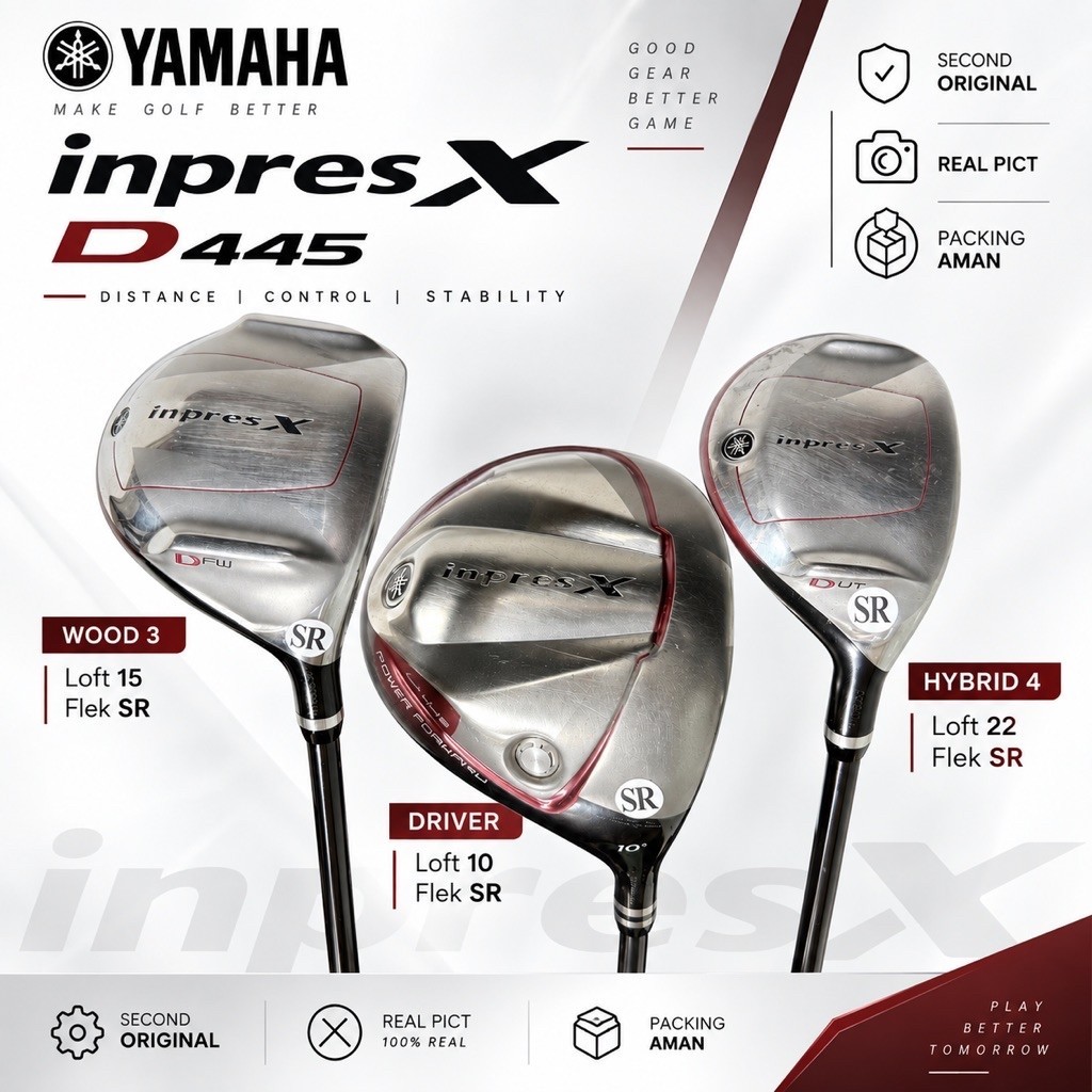 Stick Golf Driver Wood Golf Yamaha Inpres D440 Second Original