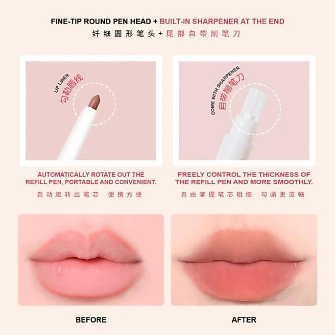 Rose- (Ready ) Gogo Tales Lip Liner Gogo Tales Velvet Fog Lip Liner Gogo Tales Pensil Bibir Gogo Tal