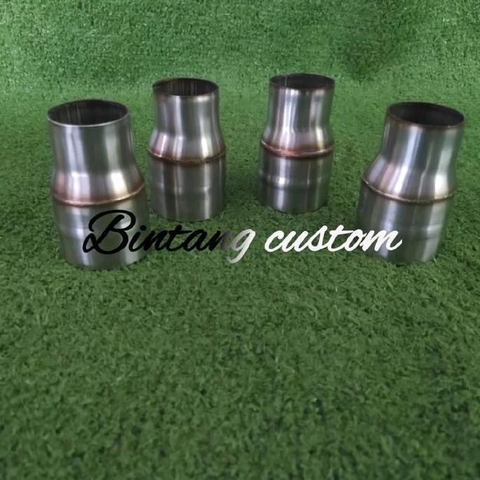 TERLARIS SAMBUNGAN KNALPOT INLET 38 KE 50MM / ADAPTOR KNALPOT / SAMBUNGAN LEHERAN 38MM KE SLINCER 50