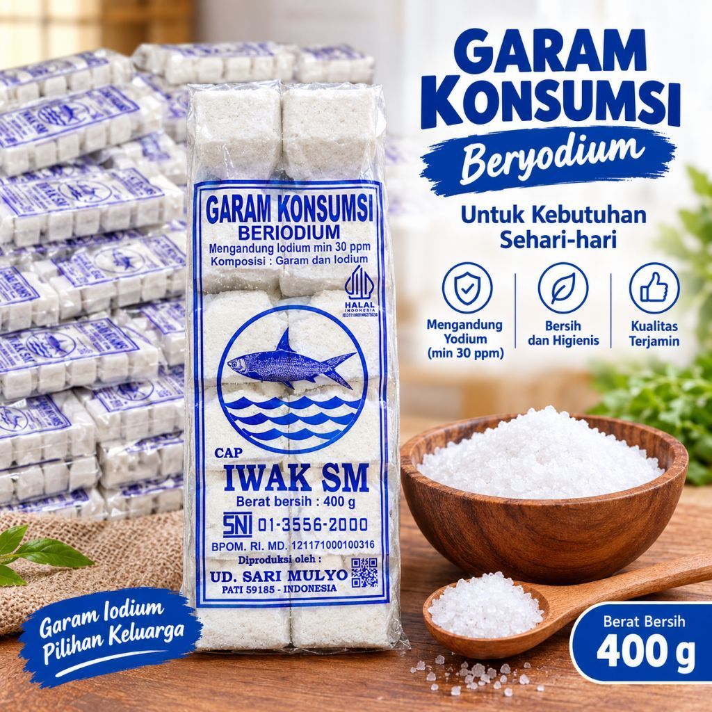 [ 3 pak] Garam Dapur Garam Balok isi 12pcs