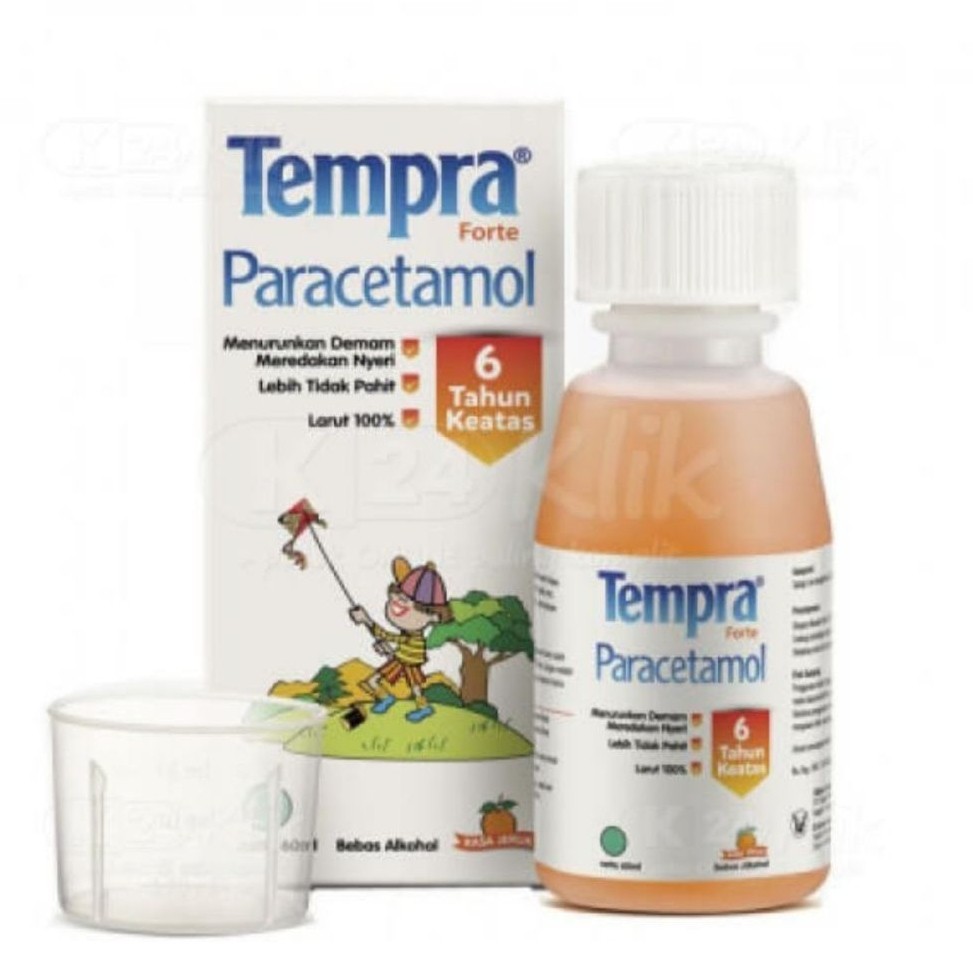 Tempra forte paracetamol anak rasa jeruk