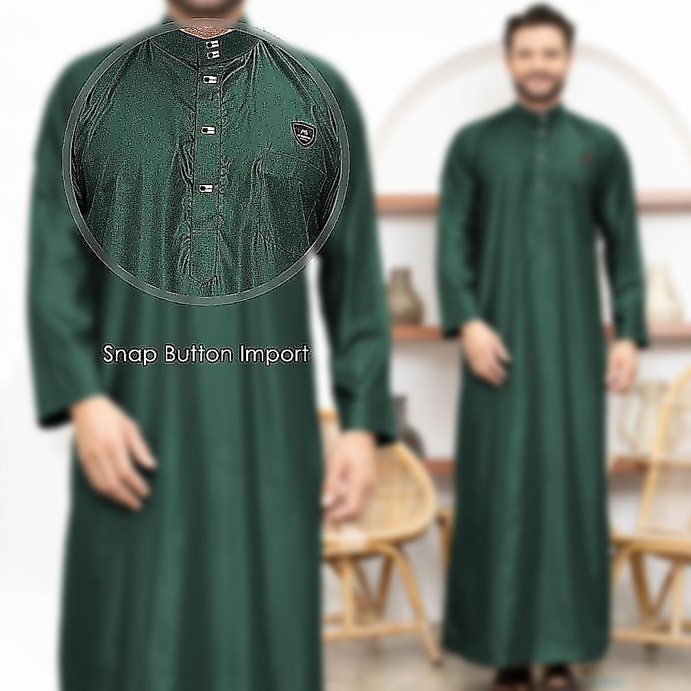 garansi assuffah i gamis pria dewasa kancing snap jubah motif harmain fadlan series