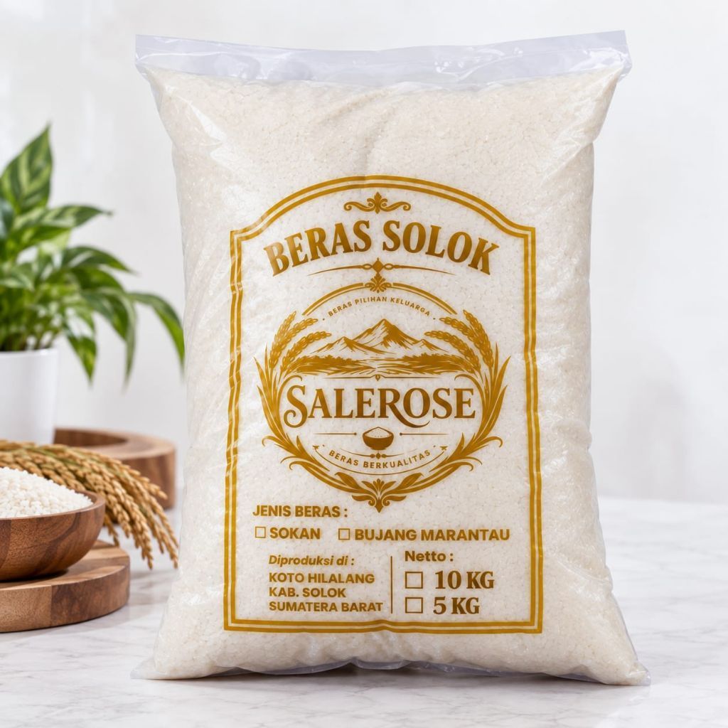 Beras Solok Super Pulen - Beras Premium Solok Padang Sumatera Barat 5 kg