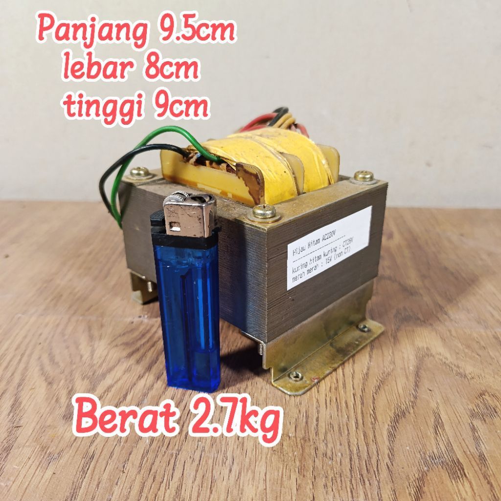 Trafo 5A murni CT28v copotan polytron bekas normal