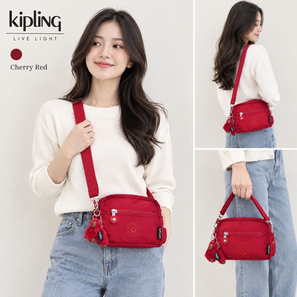 tas kipling selempang bahu pria wanita premium // kp 3354 sling bag nylon