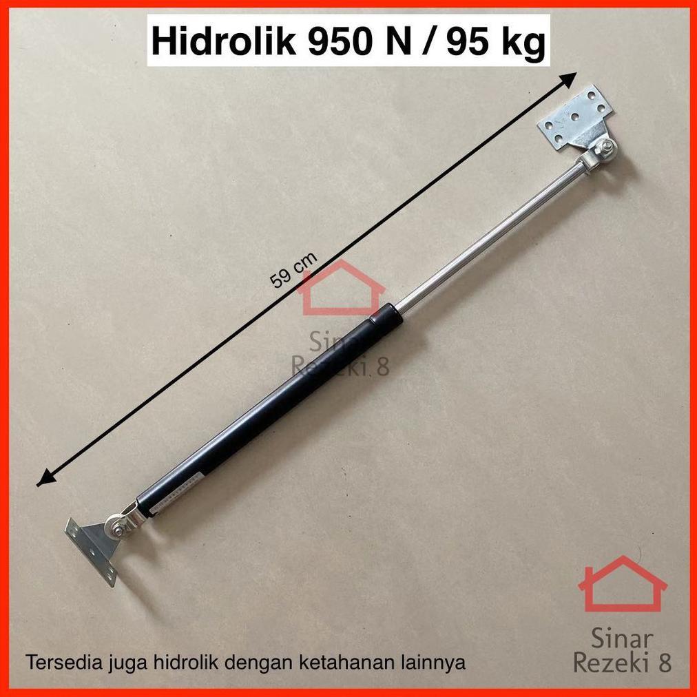 Hidrolik Gas Spring 950N 95 Kg Pintu Panjang Ranjang Tempat Tidur Jendela 900N 950 N 59 60 cm