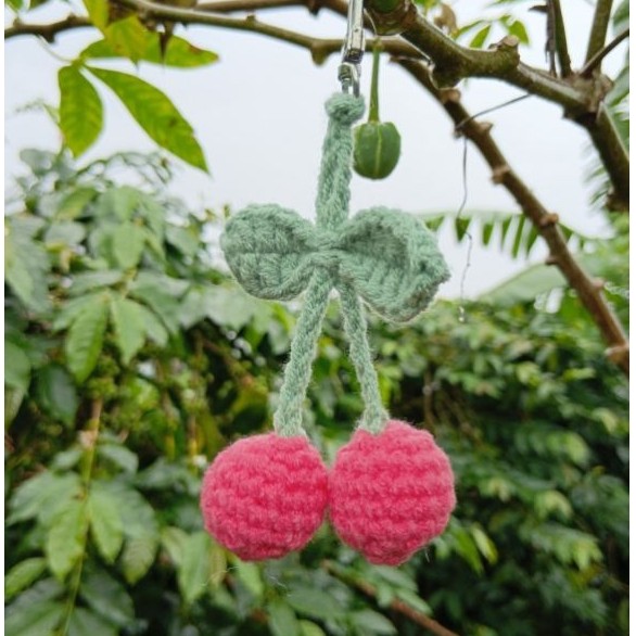 Gantungan Tas Cerry Handmade Katun Susu