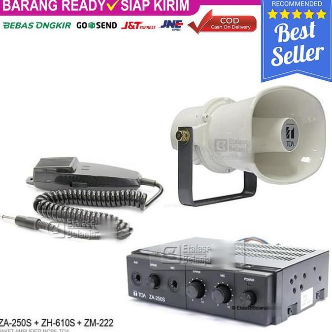 TERBARU PAKET AUDIO MOBIL - AMPLIFIER MOBIL TOA ( AMPLIFIER + MIC + SPEAKER )