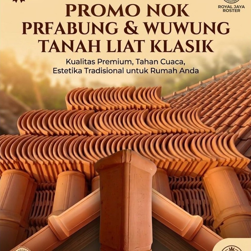 NOK GENTENG NATURAL/NOK GENTANG TANAH LIAT/NOK GENTENG BAKAR