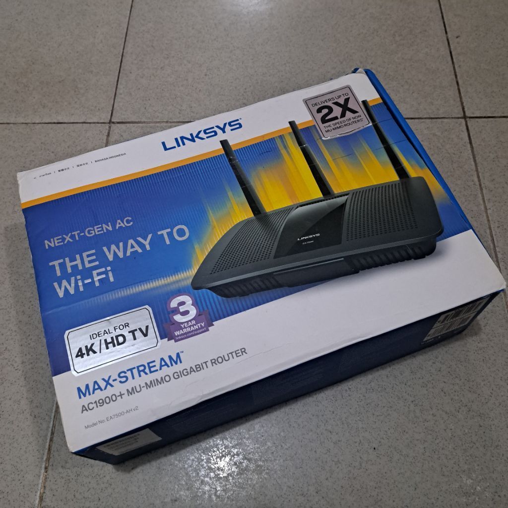 Linksys Max-Stream AC1900+ MU-MIMO Gigabit Router Bekas