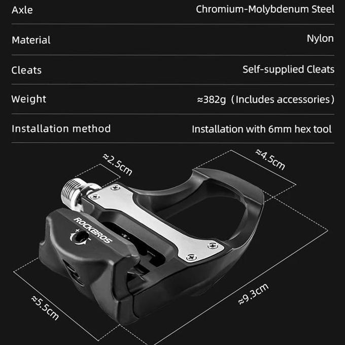 Downhill- Rockbros P6 Pedal Cleat Sepeda Sepatu Spd System For Roadbike Shoes