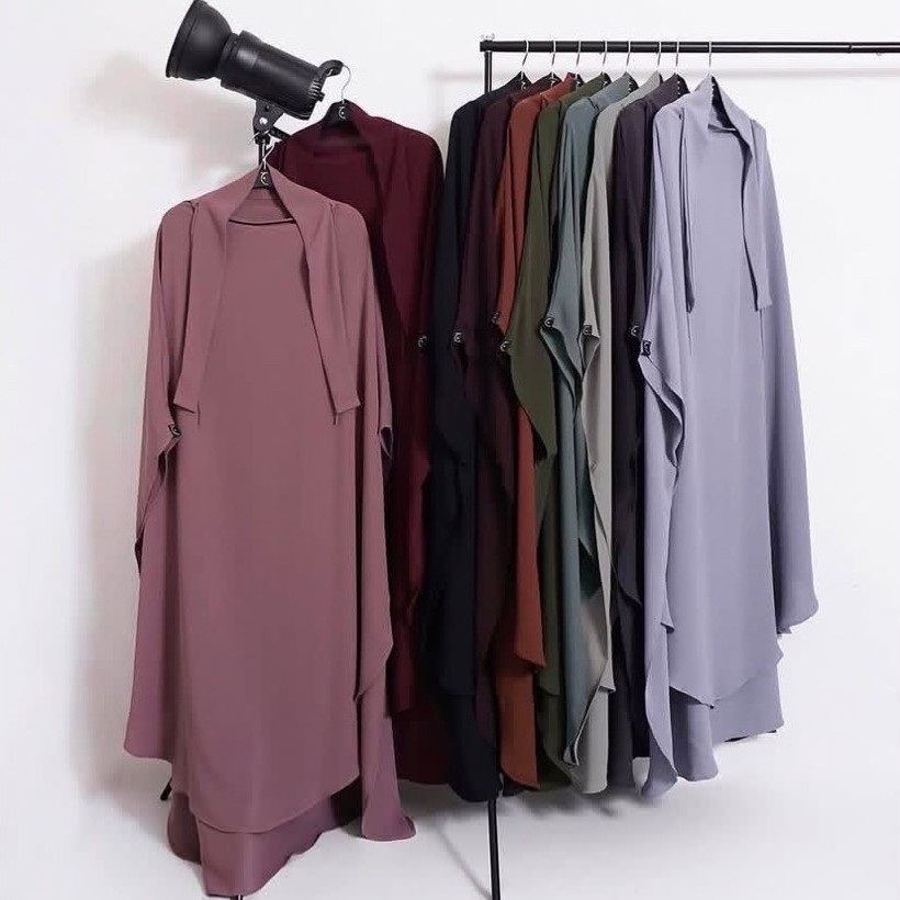 PL French khimar long prime jblack mta  Aljenna