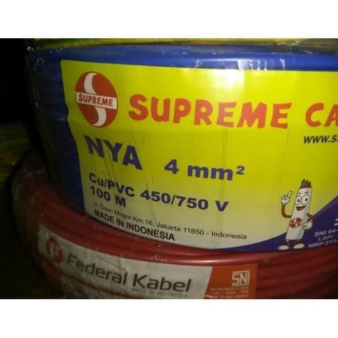 Kabel NYA 4 Supreme Tunggal Engkel Kabel NYA 4mm Supreme 100meter