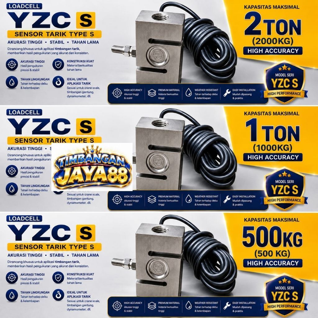 (TJ) yzc 500kg 1ton 2ton loadcell sensor tension model type S 1000kg 2000kg