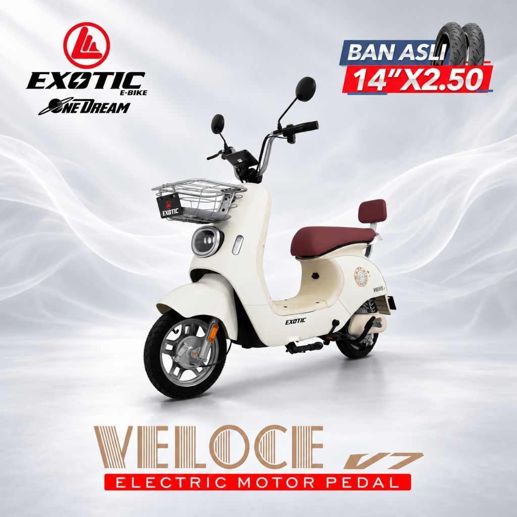 SEPEDA LISTRIK EXOTIC VELOCE V7 / UWINFLY D66B / UWINFLY D66i / NUV FLOPPY S3 / OFERO LEDO 5 / NYRA 