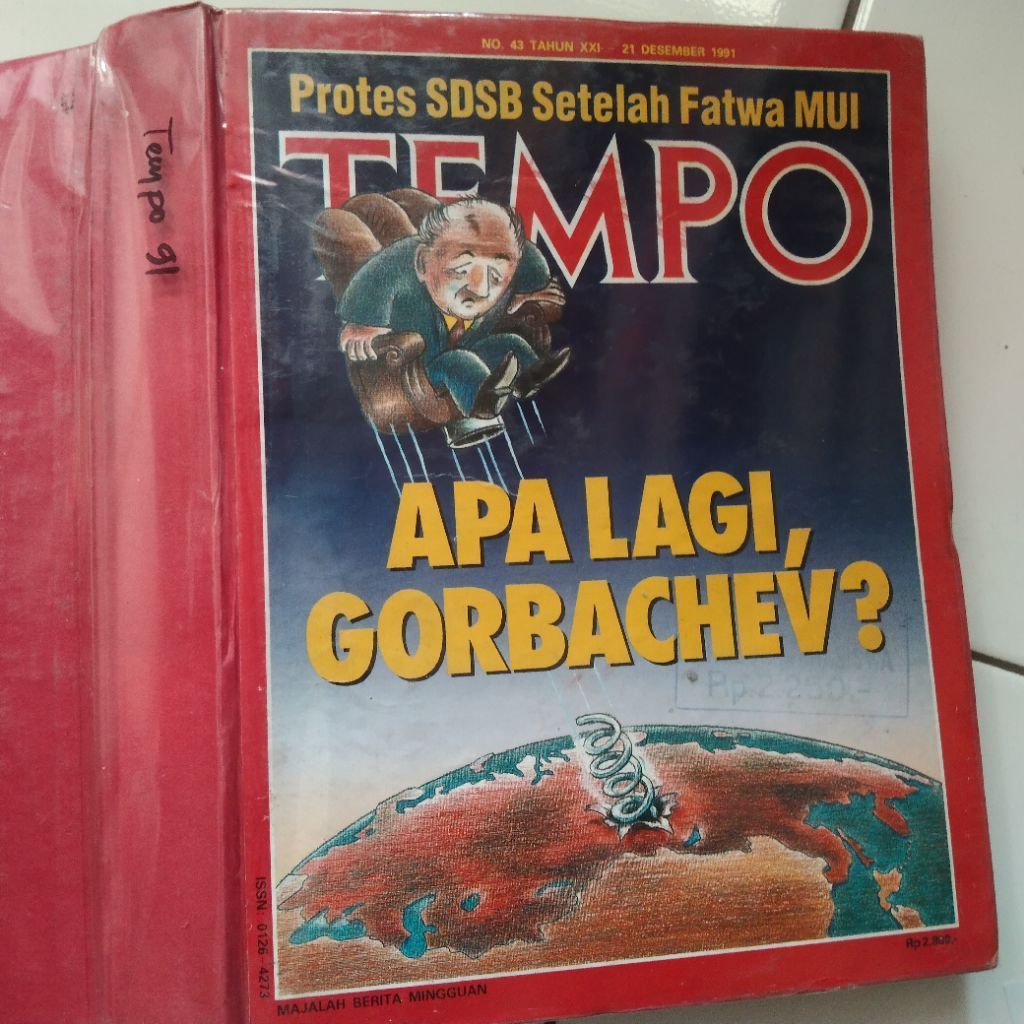 Majalah Bundel TEMPO Edisi Tahun desember 1991 - 1 februari 1992 majalah Berita Mingguan Politik Eko