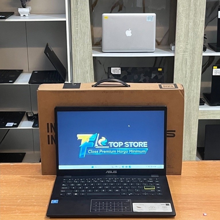 LAPTOP ASUS VIVOBOOK E410MA FULLSET 14INCH HD N4020 RAM 4GB SSD 256GB+64GB |SEKOLAH/KULIAH/KERJA
