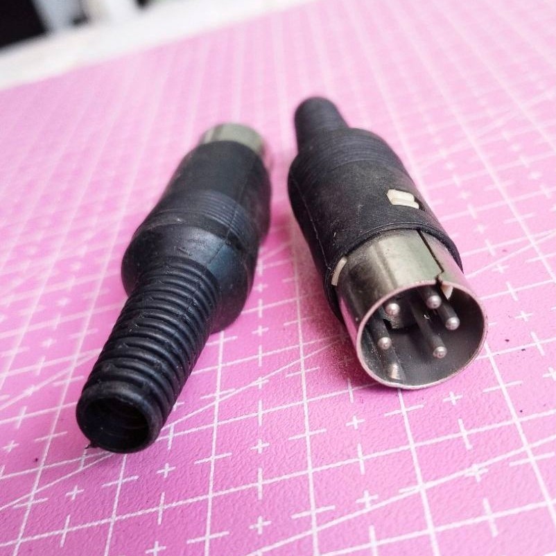 Konektor DIN 5 Pin Male - Jack DIN 5Pin Jantan Audio MIDI