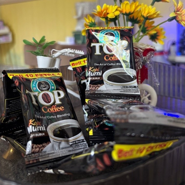 KOPI TOP COFFEE MURNI 6GR x 10 pcs / Top Kopi Murni