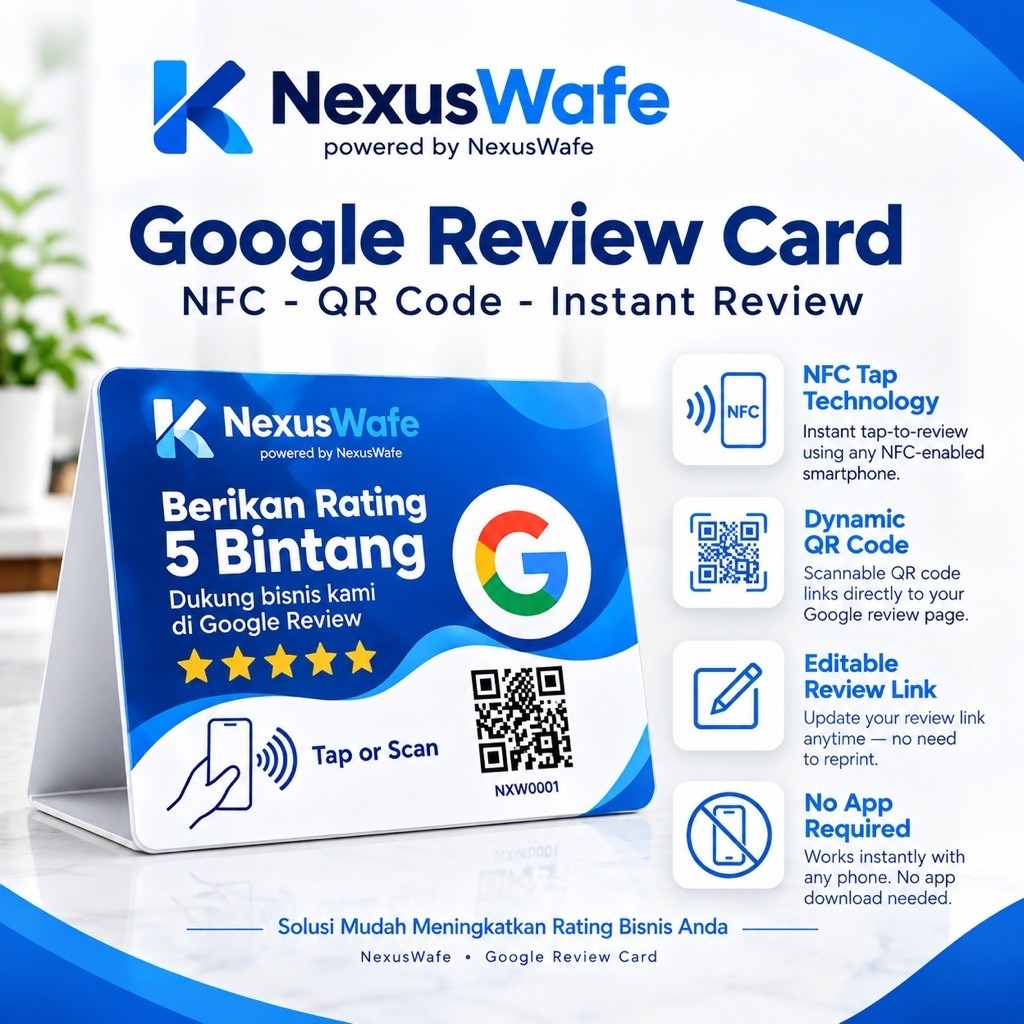 Google Review Card Nfc + Qr code