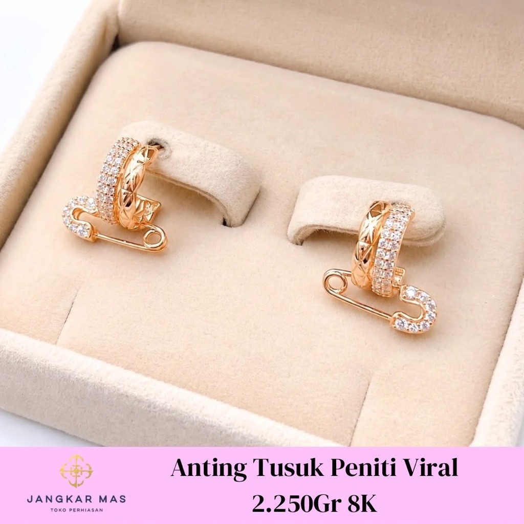 Anting Tusuk Emas Peniti Viral 8K 2.250GR