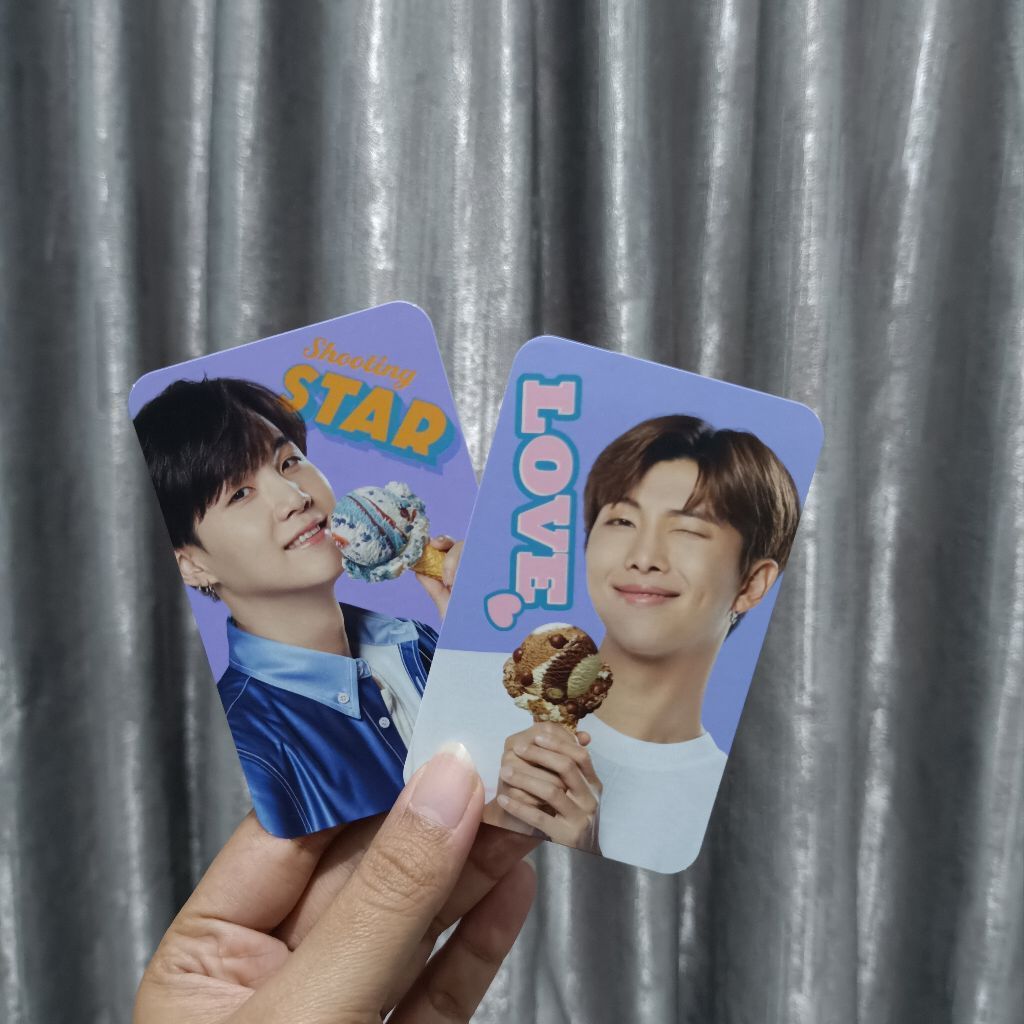 BTS x Baskin Robbins Suga RM Photocard PC Basrob Rap Monster