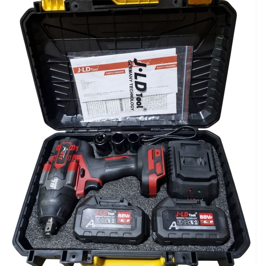 JLD Impact Wrench 700nm Torsi Besar Brushless  Mesin Bor impact wrench JLD jumbo