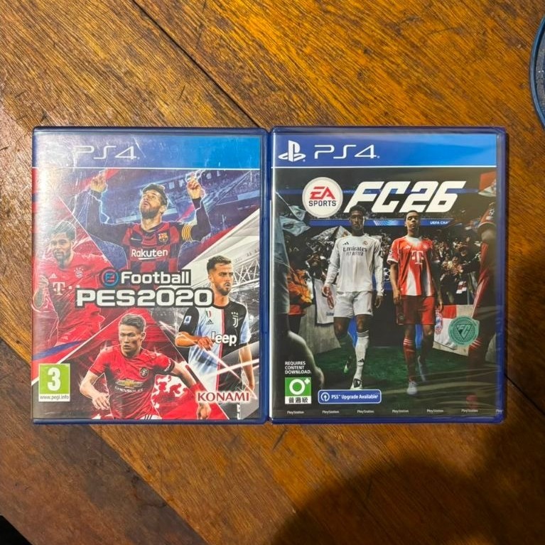 BUNDLE 2 IN 1 BD PS4 EA Sports FC 24 / FC 26 + eFootball PES 2020 Original Mulus Like New