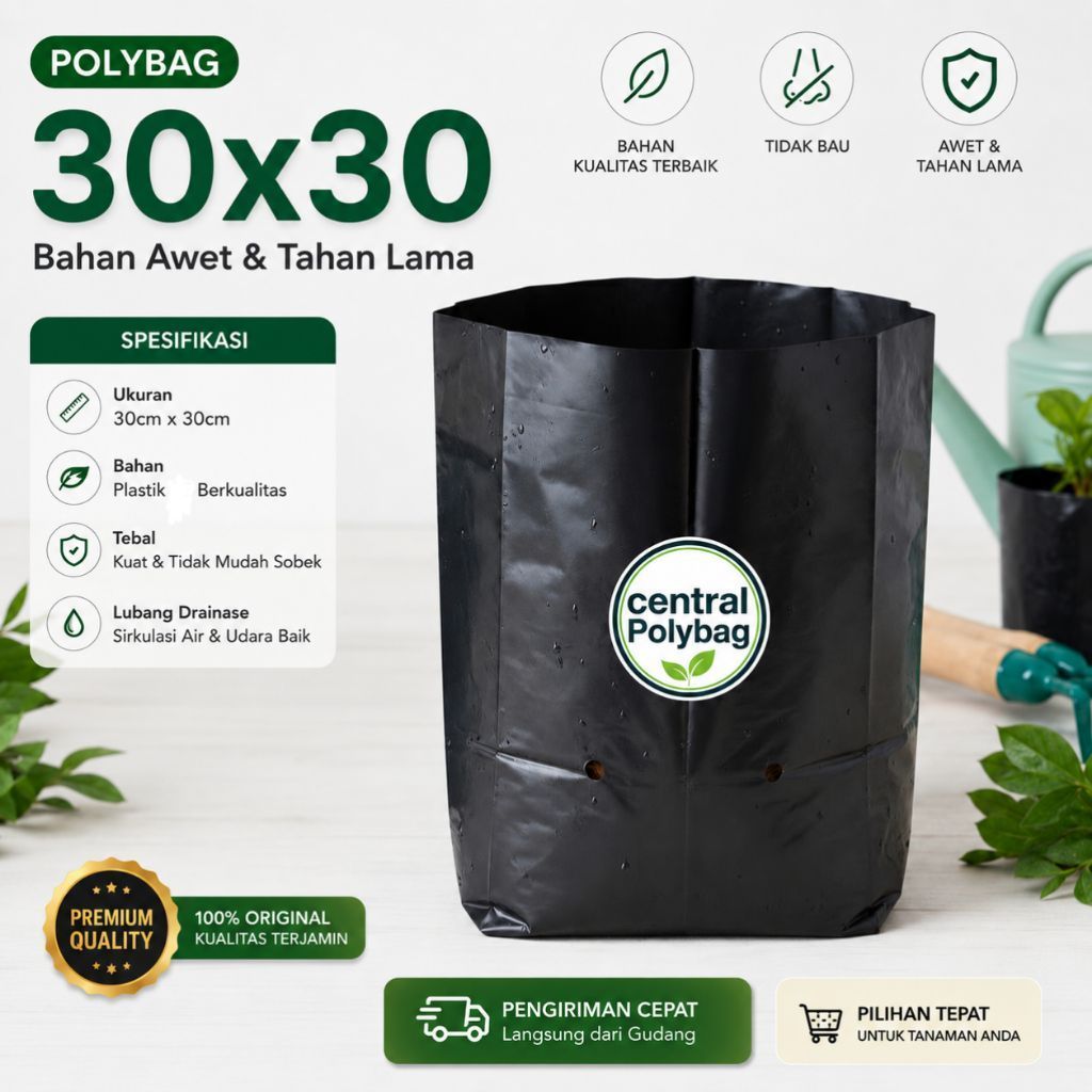 Polybag tanaman 30x30 isi 21 pcs - Polybag tanaman ukuran 30x30 isi 21 pcs - Planter polybag 30x30