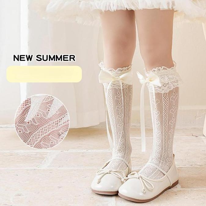 DV343 - 2407 Kaos Kaki Stocking Anak Tinggi Bawah Lutut - Cute Korean Japanese Lolita Socks 3-12 Tah