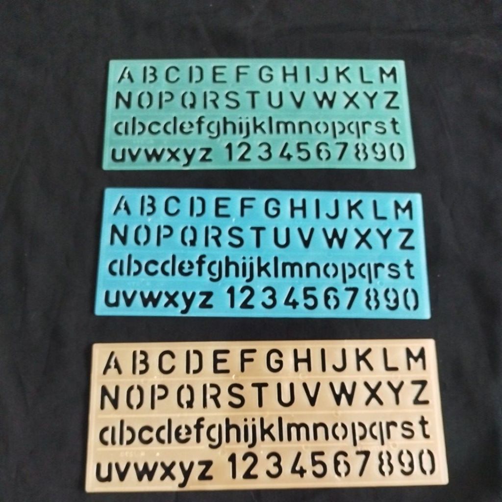 Mistar Sablon Huruf,Angka BT 270 (Perpcs)