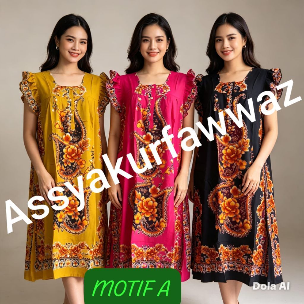DASTER BATIK ALVIN MODEL SIKAK TANGAN GEBER
