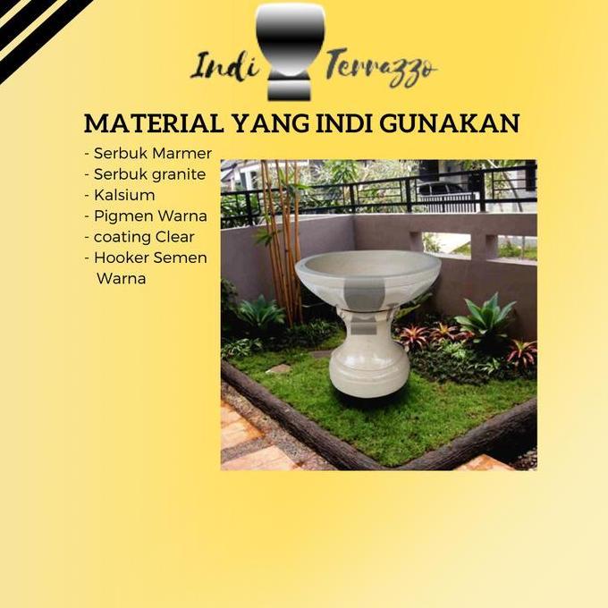 INDI TERRAZZO POT TERASO PUTIH TIPE TERATAI TERASO MINIMALIS