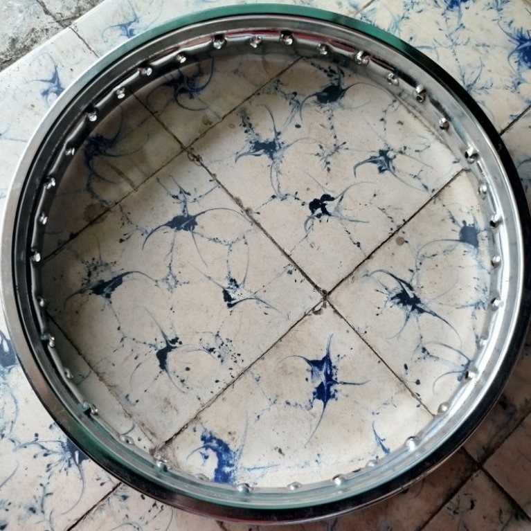 Pelek Peleg Velg DID besi Chrome ring 17 Sepasang 1 Paket Depan Belakang ukuran 140 160 HM Japan Ori