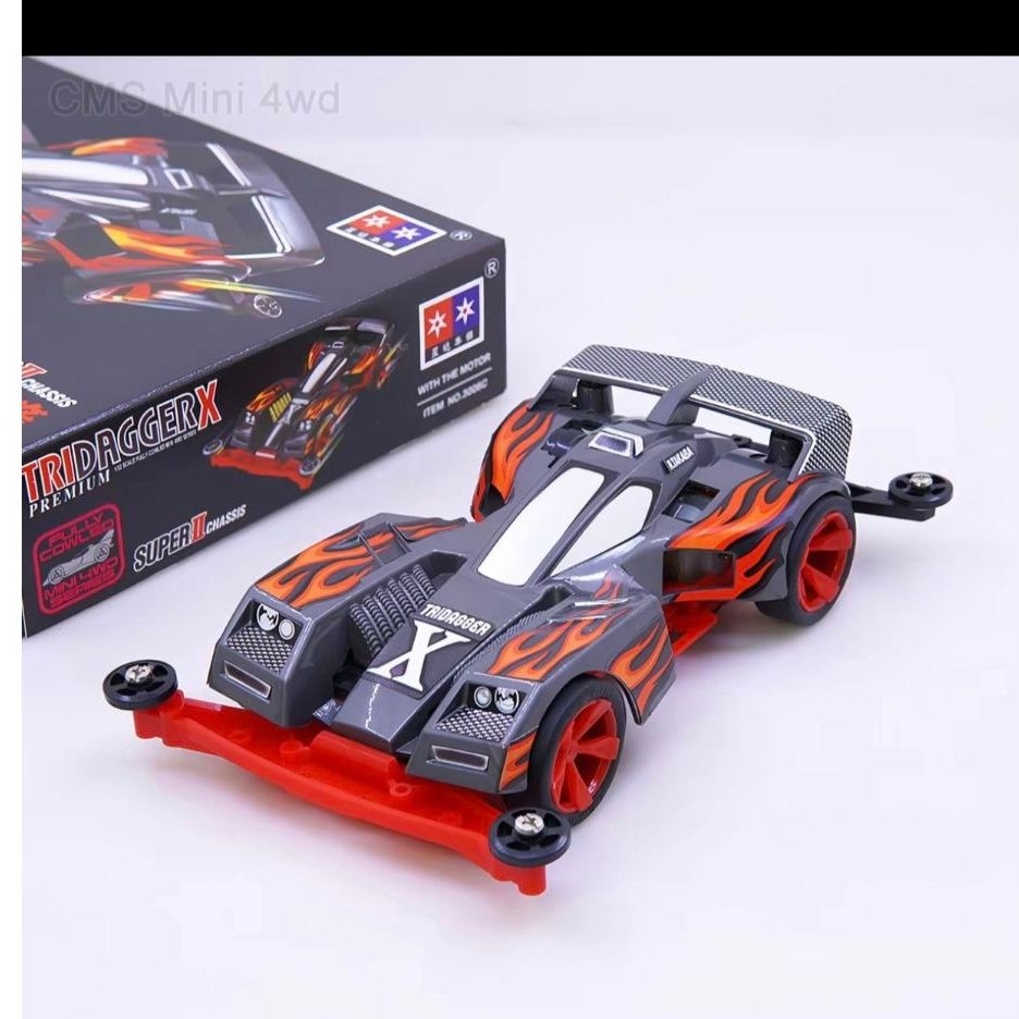 Rep tamiya mini 4wd merk Da Xing TRIDAGER X SUPER 2 CHASSIS