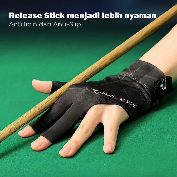 Rico- Plain Black Billiard Gloves Whole / Billiard Gloves / Professional Billiard Gloves Left Hand R