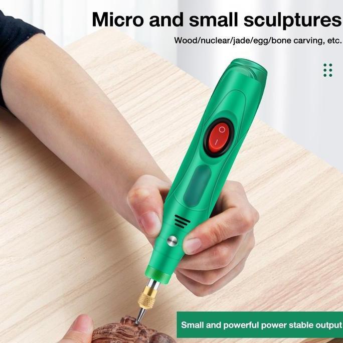 PREMIUM Gerenda listrik Bor Mini 27PCS 12V DC 15000 RPM Mini Drill Electric Engraver Grinder Gerinda