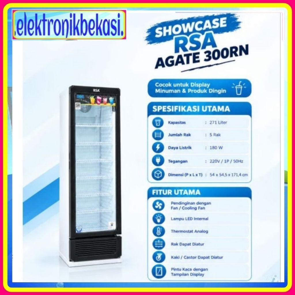 SHOWCASE  RSA AGATE 300 RN  / SHOWCASE RSA 271 LITER AGATE 300.RN / RSA AGATE300.RN 5 RAK